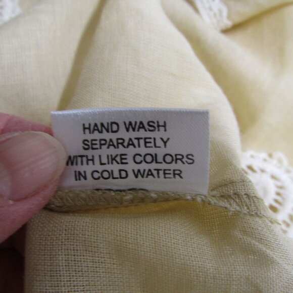 Cottagecore NWT M Crochet Lace Romantic Demure Fairy Top Blouse Pastel Freymann - Picture 9 of 10